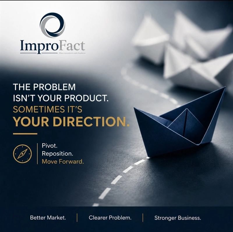 The problem isn't your product, sometimes it's your direction: pivot, reposition, move forward.